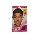 Wig Cap Brown 6Pc