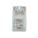 Hair Beads Metil Silver With Stone