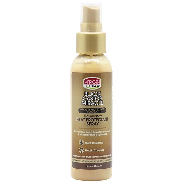 African Pride Black Castor Miracle Heat Protectant Spray 118 ml
