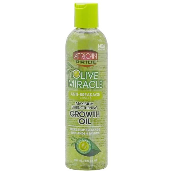 African Pride Olive Miracle Anti-Breakage, Maximum Strengthening Growth Oil 237 ml