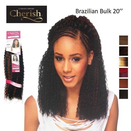 Cherish Synthetic Crochet Braid Curly Hair Extension Style - Brazilian Bulk 20` 3xVP Color 1