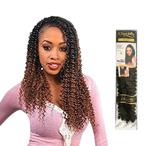 Cherish Synthetic Crochet Braid Curly Hair Extension Style - Water Wave 22` Color 1B