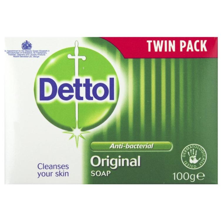 Dettol Anti-Bacterial Bar Soap Original Twin Pack 100 g