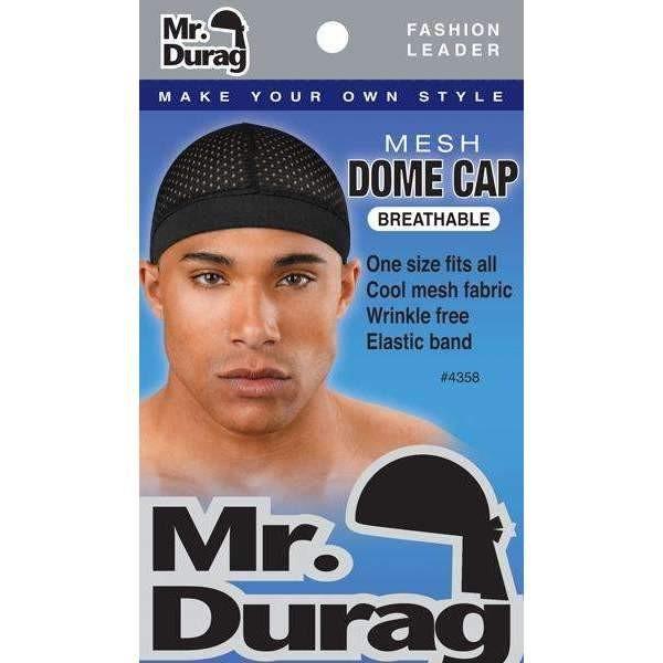 Durag Mesh Dome Cap Black