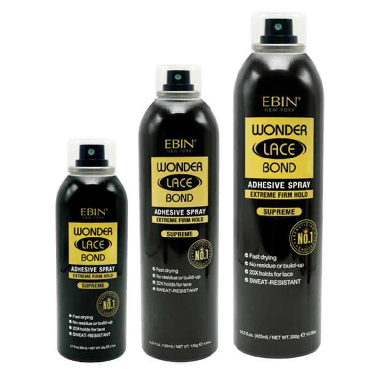 Ebin New York Wonder Lace Bond Adhesive Spray Extreme Firm Hold Supreme 180 ml