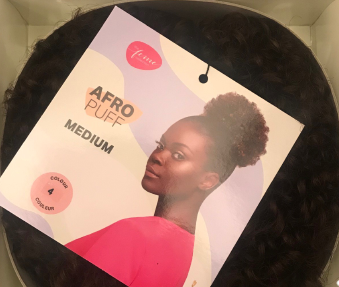 Human Hair Afro Puff Medium Color 1