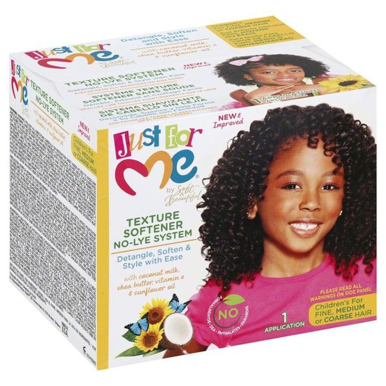 Just For Me No-Lye Texture Softener System for Fine, Medium or Coarse Hair