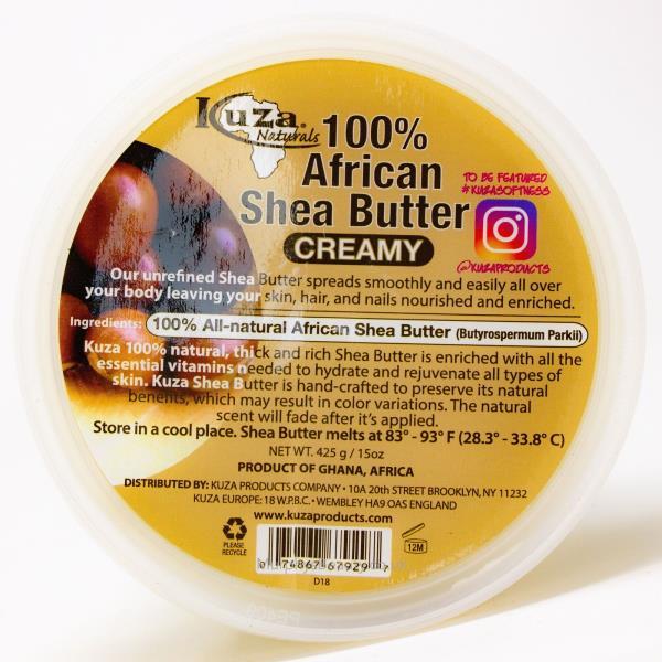Kuza 100% African Yellow Shea Butter Creamy 425 g