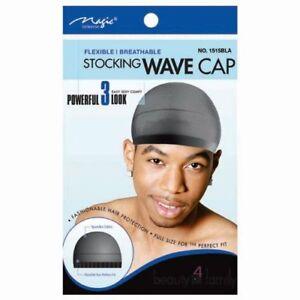 Magic Collection Men Stocking Wave Cap Flexible 1515 Black