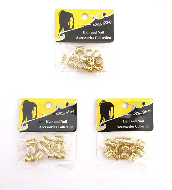 Metal Hair Beads 10ct Gold