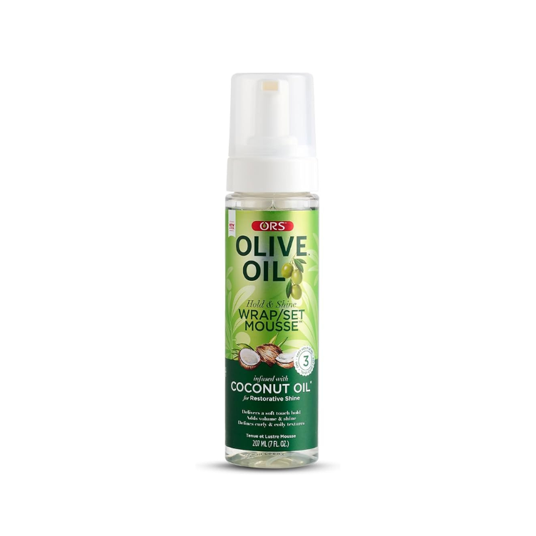 ORS Olive Oil Wrap Set Mousse infused with Coconut Oil 207ml