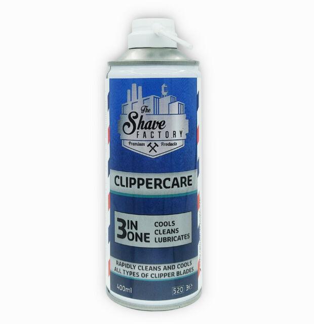 Shave Factory Clippercare 3 in One 400ml Cools Cleans Lubricates Clipper Rapidly