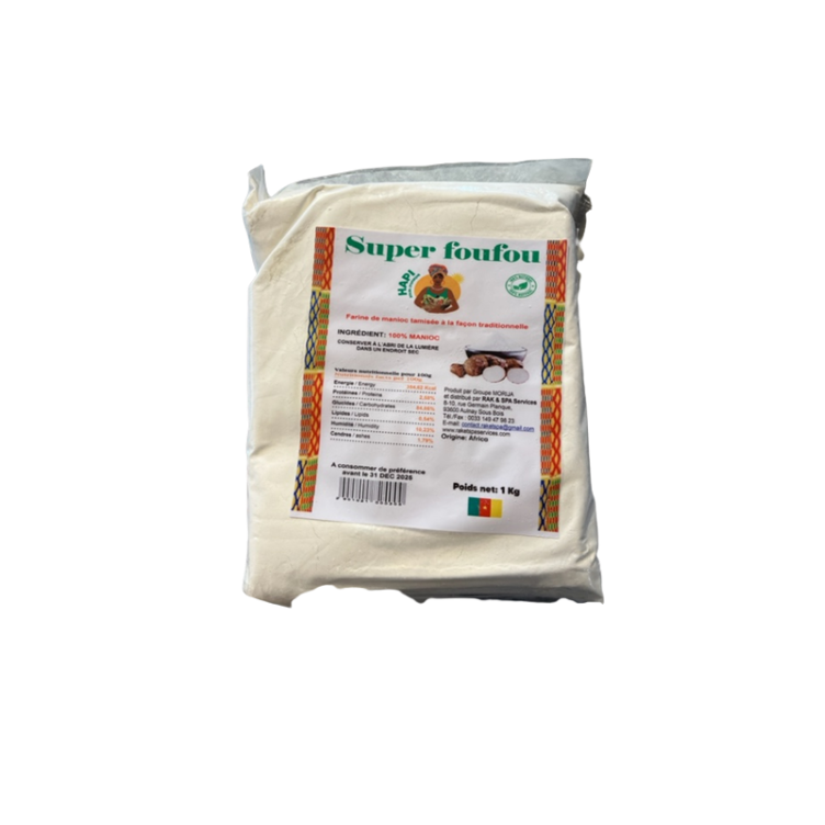Super FouFou Fufu du Cameroun Manioc 1 kg
